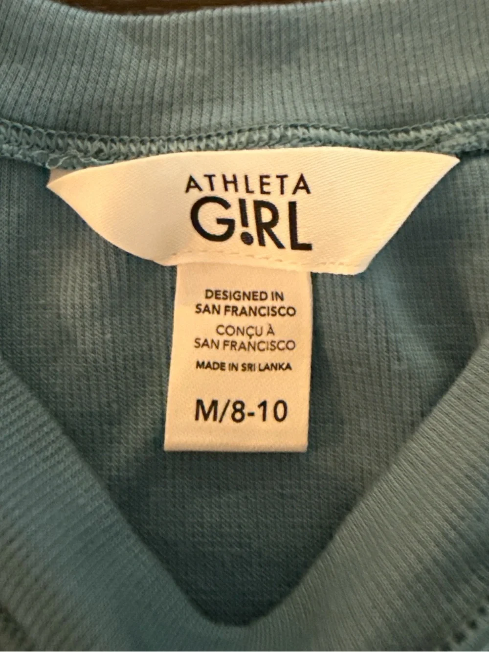 ATHLETA Girl Medium (8/10) Long Sleeve Crop Top
